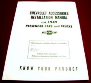 1949 Chevy Accessory Installation Manual
